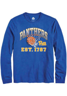 Mens Pitt Panthers Blue Rally Nothing But Net Basketball Tee