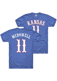 Jamari McDowell Kansas Jayhawks Blue MBB Name and Number Short Sleeve Player T Shirt