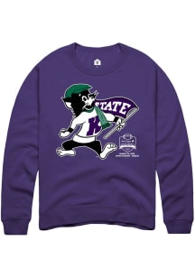 Mens K-State Wildcats Purple Rally Aer Lingus College Football Classic Crew Sweatshirt