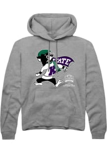 Mens K-State Wildcats Grey Rally Irish Willie Long Sleeve Fashion Hood