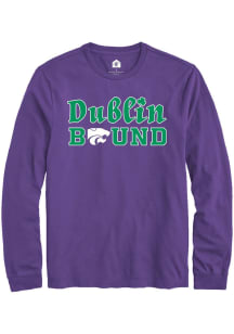 Mens K-State Wildcats Purple Rally Dublin Bound Clover Tee