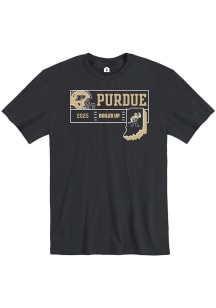 Purdue Boilermakers Black Rally 2025 Football Schedule Short Sleeve T Shirt