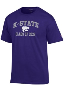 K-State Wildcats Purple Champion Font Class of 2026 Jersey Short Sleeve T Shirt