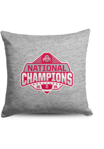 Grey Buckeyes 2024 Football National Champions Sweatshirt Pillow