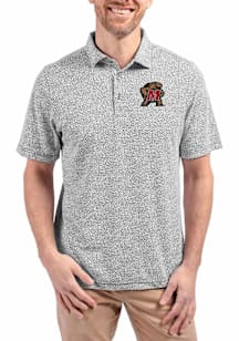 Cutter and Buck Maryland Terrapins Mens Black Virtue Eco Pique Botanical Short Sleeve Polo