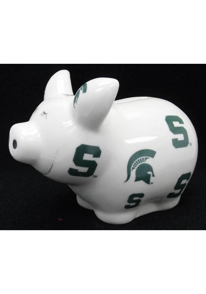 Michigan State Spartans Plastic Piggy Piggy Bank