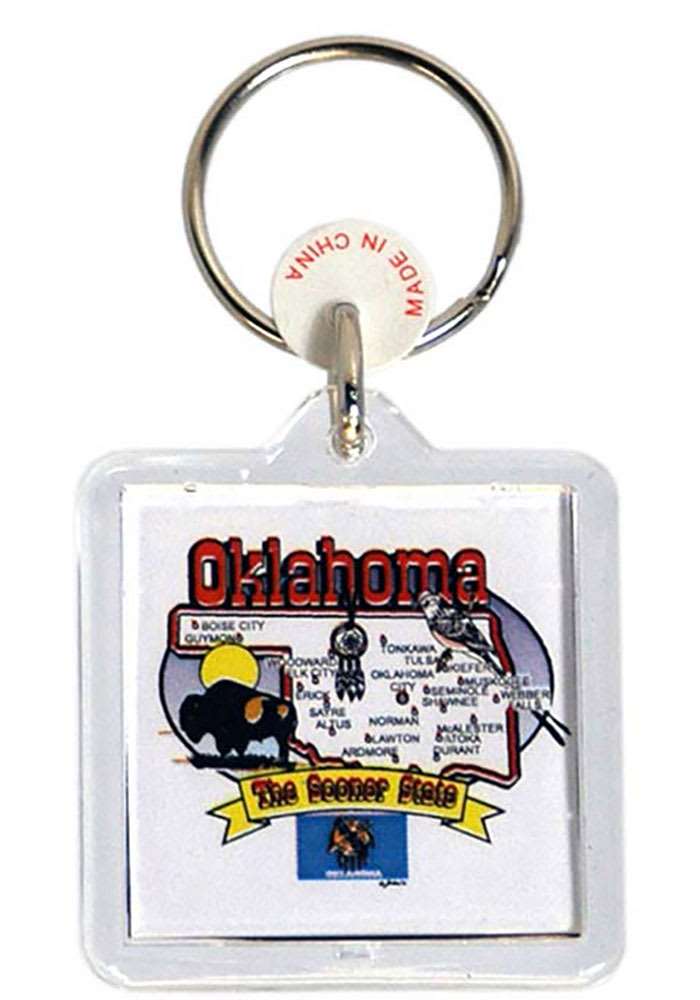 Oklahoma State Map Keychain