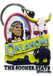 Oklahoma PVC Banner Keychain