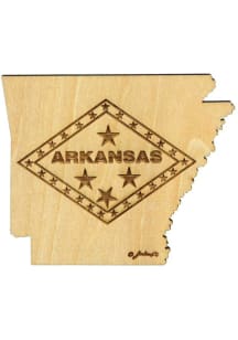 Arkansas Wood State Shape Magnet