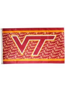 Virginia Tech Hokies 3x5 Maroon Silk Screen Grommet Flag
