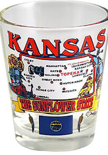 Kansas State Map Shot Glass