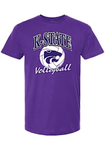 Summit Sportswear K-State Wildcats Purple Number 1 Volleyball Short Sleeve T Shirt