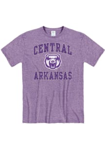 Central Arkansas Bears Purple Snow Heather Number One Short Sleeve Fashion T Shirt