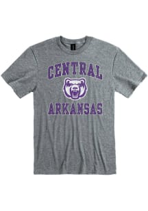 Central Arkansas Bears Grey Ringspun Number One Short Sleeve Fashion T Shirt