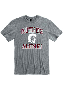 U of A at Little Rock Trojans Grey Alumni Number One Short Sleeve T Shirt