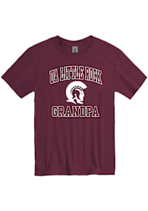 U of A at Little Rock Trojans Maroon Grandpa Number One Short Sleeve T Shirt