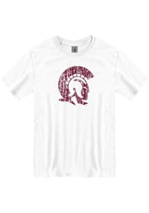 U of A at Little Rock Trojans White Team Logo Short Sleeve T Shirt