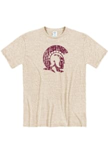 U of A at Little Rock Trojans White Snow Heather Logo Short Sleeve Fashion T Shirt
