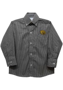 Vive La Fete Arkansas Pine Bluff Golden Lions Baby Black Gingham Long Sleeve Polo