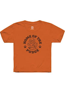 Summit Sportswear Ohio Youth Orange Home of the Pudge Happy Short Sleeve T-Shirt