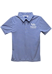 Vive La Fete Buffalo Bulls Youth Blue Pencil Stripe Short Sleeve Polo Shirt