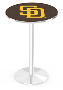 San Diego Padres Chrome Round Base Pub Table
