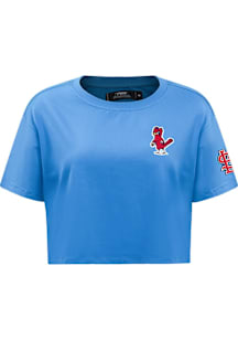 Pro Standard St Louis Cardinals Womens Light Blue Classic Short Sleeve T-Shirt