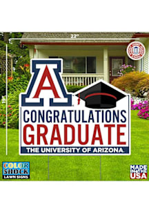 Arizona Wildcats Congratulations Graduate Yard Sign - White