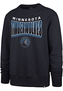 47 Minnesota Timberwolves Mens White Headline Long Sleeve Crew Sweatshirt