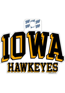 Black Iowa Hawkeyes Double Space Stickers