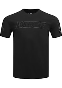 Pro Standard Louisville Cardinals Black Triple Black Short Sleeve Fashion T Shirt
