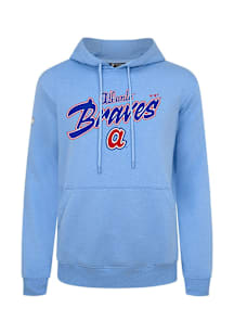 Levelwear Atlanta Braves Mens Light Blue Podium Defiant Long Sleeve Hoodie