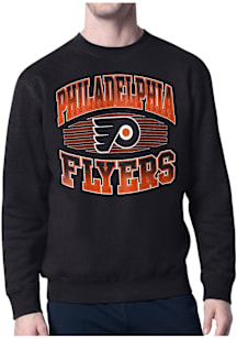 Starter Philadelphia Flyers Mens Black Grit Long Sleeve Crew Sweatshirt