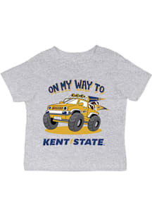 Vive La Fete Kent State Golden Flashes Infant On My Way Short Sleeve T-Shirt Grey