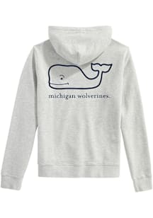 Vineyard Vines Michigan Wolverines Mens Grey Whale Long Sleeve Hoodie