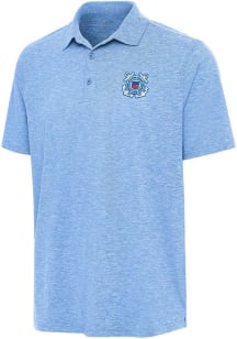 Antigua Coast Guard Mens Light Blue Par 3 Short Sleeve Polo