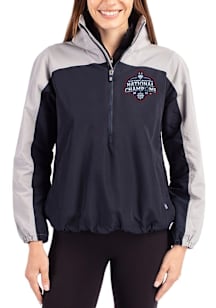 Cutter and Buck UConn Huskies Womens Navy Blue 2025 National Champions Charter Eco Long Sleeve Pul..