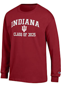 Champion Indiana Hoosiers Crimson Class of 2025 Text Jersey Long Sleeve T Shirt