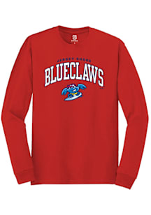 Summit Sportswear Jersey Shore BlueClaws Red Arch Mascot Long Sleeve T Shirt