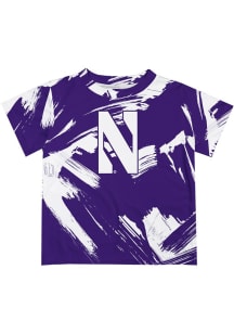 Toddler Northwestern Wildcats Purple Vive La Fete Paint Brush Short Sleeve T-Shirt