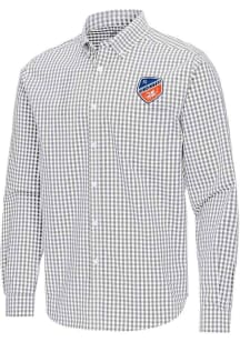 Antigua FC Cincinnati Mens Ash Ellis Long Sleeve Dress Shirt
