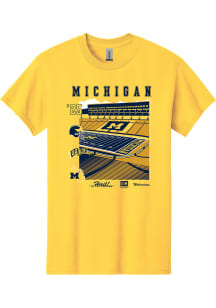 Michigan Wolverines 2025 Football Schedule Short Sleeve T Shirt - Yellow