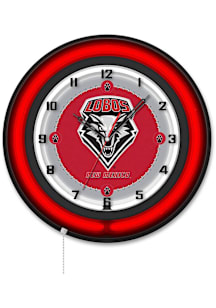 New Mexico Lobos 19in Neon Wall Clock