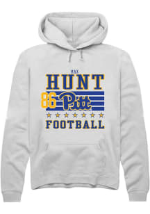 Max Hunt Rally Mens White Pitt Panthers NIL Striped Player Hood