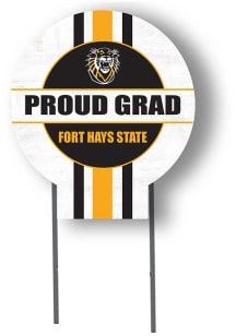 Fort Hays State Tigers KH Sports Fan Grad graduation graphic Yard Sign - White