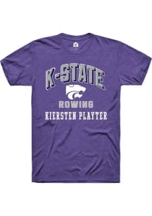 Kiersten Playter Rally Mens Purple K-State Wildcats NIL Arch Logo Player T Shirt