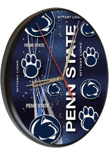 Black Penn State Nittany Lions Printed Wall Clock