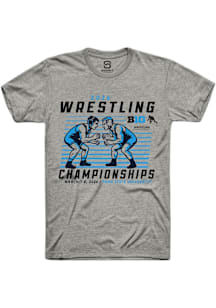 Summit Sportswear Big Ten Dark Grey 2026 Wrestling Championships Short Sleeve T Shirt