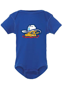 Summit Sportswear Amarillo Sod Poodles Baby Blue Primary Logo Short Sleeve One Piece