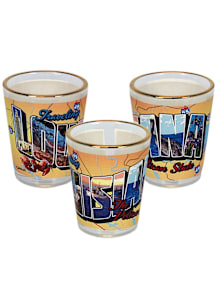 Louisiana Skyline Text Shot Glass